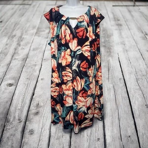 Luxology Women's Multicolor Floral Sleeveless Shift Dress Size16 Business Cas - Picture 1 of 12