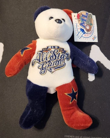 NEW 2002 MLB All-Star Game Plush Beanie Bear Miller Park Milwaukee Brewers NWT Cover