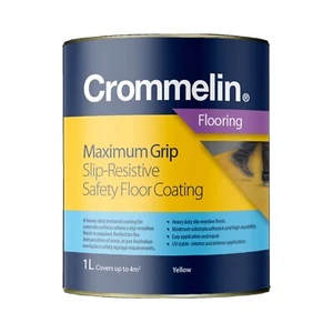 Crommelin Max Grip Anti Slip Safety Floor Coating 1L - Yellow, Blue, Red, Green - Picture 1 of 17