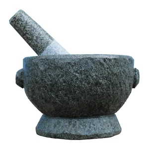Mortero de granito + mortero de piedra muy macizo interior Ø12 cm piedra natural mortero natural - Imagen 1 de 2