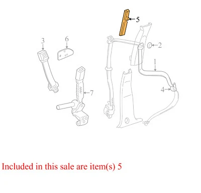 2002-2005 Mercury Mountaineer Seat Belt Height Adjuster 1L2Z78602B82AA  - Image 1 of 2
