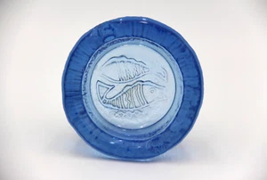 1965+ WHEATON NULINE NJ Blue Glass Zodiac Pisces Bowl or Ashtray Made in USA - Picture 1 of 8