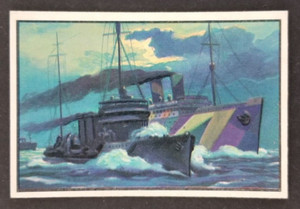 Vintage 1954 Bowman U.S. Navy Victories Card #7 (Pretty Sharp)