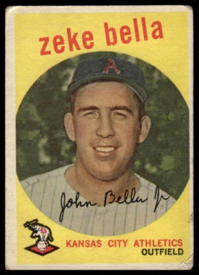 1959 Topps #254 Zeke Bella White/lighter back - Image 1 of 2