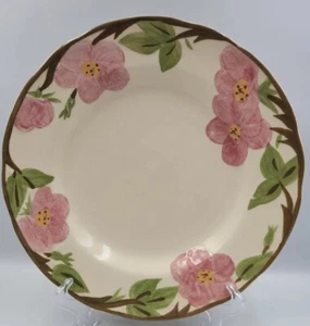  11" DIAMETER FRANCISCAN DESERT ROSE PINK FLORAL DESIGN DECORATIVE PLATE 1980's - Picture 1 of 4