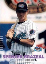 2000 Greensboro Bats Multi-Ad #2 Spencer Brazeal Tulsa Oklahoma OK Baseball Card