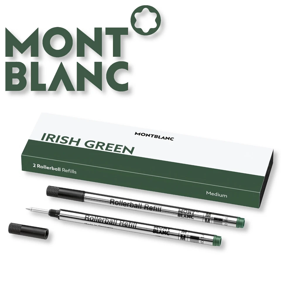 MontBlanc Rollerball Tintenschreiber Refill mine M Irish green 2 Stück grün - Bild 1 von 1