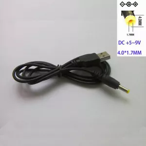 USB to DC plug 4.0*1.7mm Power Adapter Cable Lead 0.8m Charge only for Sony PSP - Picture 1 of 11