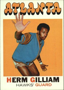 1971-72 Topps Atlanta Hawks Basketball Card #123 Herm Gilliam DP - NM