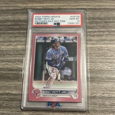 2022 Topps Update Bobby Witt Jr RC Mother's Day Hot Pink /50 PSA 10 *Low Pop*