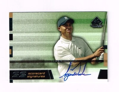 TIGER WOODS 2003 UD SP GAME USED AUTOGRAPH SCORECARD # SS-TW4 ** - Image 1 of 2