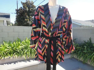 Zero Maria Cornejo OKI Chevron Jacquard Wrap Jacket, Wmn's Size Medium MSRP $995 - Picture 1 of 12