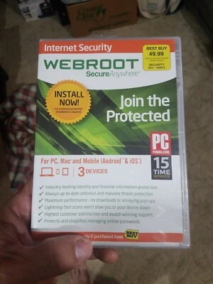 Webroot SecureAnywhere Internet Security - For 3 Devices - New & Sealed - Image 1 of 3