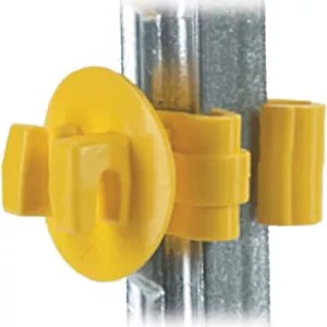 Electric Fence Insulator Snug 1" T Post Yellow Barbed Pasture Farm 25 Count - Picture 1 of 1