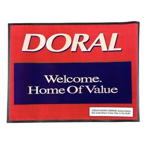 Rare NOS Vintage 1980’s DORAL Cigarettes 47.5”x36” Floor Mat Rug Store Display - Picture 1 of 8