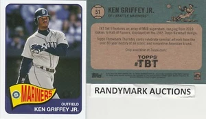 Ken Griffey Jr. MARINERS TOPPS 2019 THROWBACK 1965 BASEBALL TBT 51 SP 866 - Picture 1 of 3