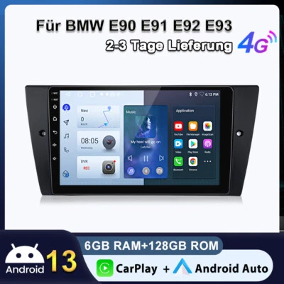 Android 13 Carplay Autoradio Für BMW E90 E91 E92 E93 DAB+ GPS NAVI SWC BT 6+128G - Bild 1 von 4