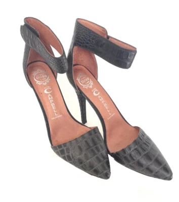 Jeffrey Campbell Mujer Zapatos de salón, Talla 9 Free People SOLITARIO Tacones Gris Piel de serpiente Foto 1 de 4