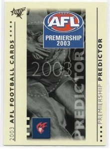 2003 Select XL Premiership Predictor (PC10) MELBOURNE + - Picture 1 of 1