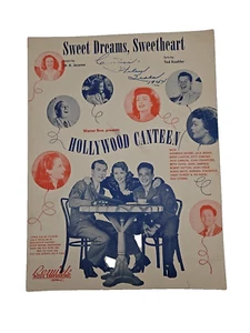Vintage Noten Sweet Dreams Sweetheart 1944 Koehler Jerome Hollywood Canteen - Bild 1 von 5