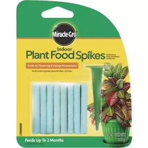 (2)- 24 PK Miracle-Gro 6-12-6 Indoor Plant Food Fertilizer Spikes 2 pk - Picture 1 of 1