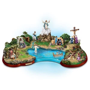 TK Life of Christ Sculpture Religious Jesus Thomas Kinkade - Foto 1 di 1