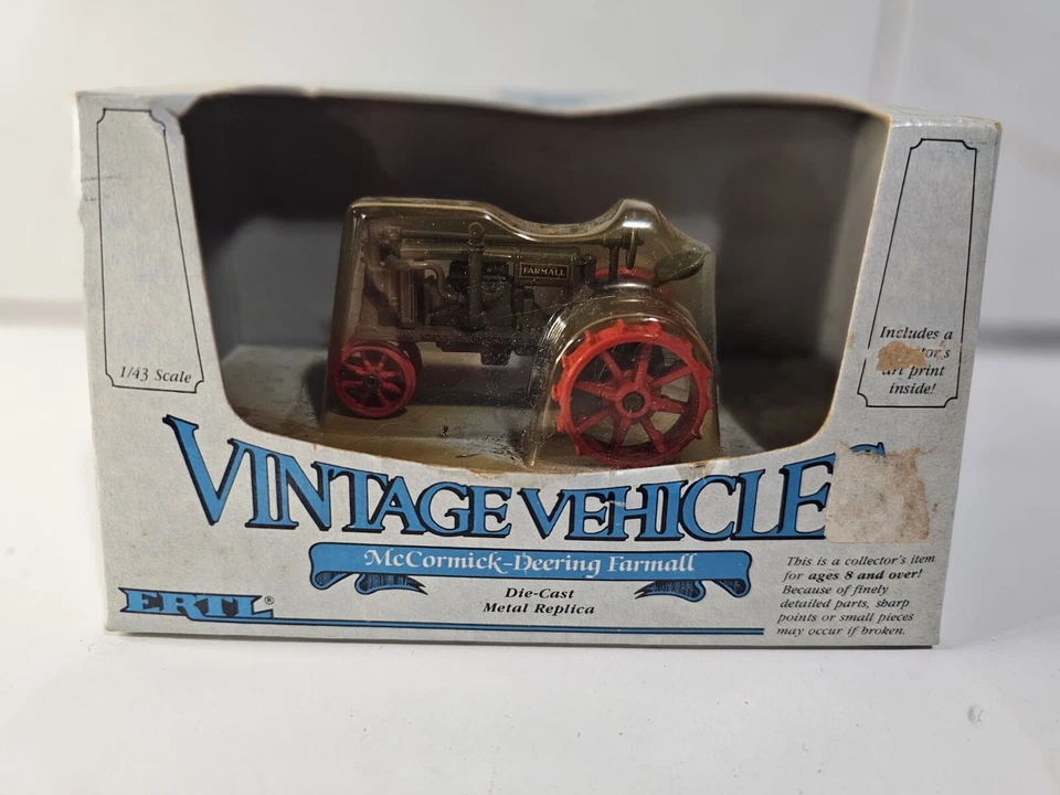 Vintage 1987 ERTL Vintage Vehicles McCormick-Deering Farmall Tractor 1/43 Scale - Image 1 of 4
