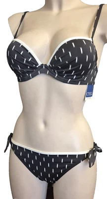 CYELL SWIM Bikini Top Push-UP Bügel-BH SET Gr.70C UK 32C + Tie-Side  Slip 38 - Bild 1 von 4