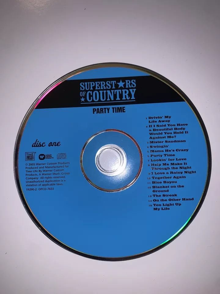 Time Life SUPERSTARS OF COUNTRY CD Party Time DISC 1 ONLY B18 - Image 1 of 1