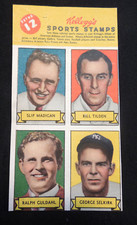 1937 Kellogg's Pep Stamp Panel #12  Madigan Selkirk New York Yankees Bill Tilden