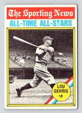 1976 Topps Baseball / #341 Lou Gehrig / New York Yankees / Vintage Raw HOF Card