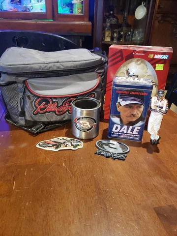Dale Earnhardt #3 Insulated Cooler/Lunchbox Lot Plus Extras, Christmas Ornament Cover