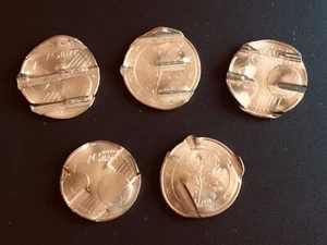 5 Stück 5 Cent 2018 A Fehlprägung und deshalb amtlich entwertet selten - Bild 1 von 2