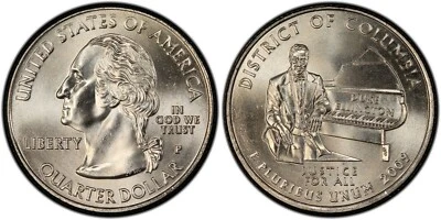 2009-P States and Territories 25c / Washington DC /  Uncirculated GEM - Image 1 of 3