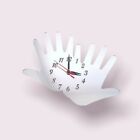 Pair of Hands Shaped Clocks - Many Colour Mirrors & Solid Not Mirror Colours