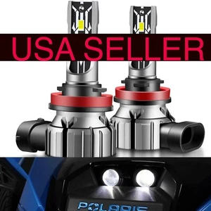 2 H9 LED HEADLIGHT BULBS Fit Polaris Slingshot 2017 2018 2019 Middle Bulb Lights - Picture 1 of 9