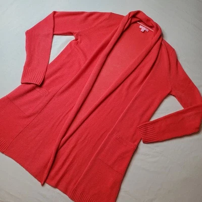 Cárdigan suéter rosa de cachemir abierto talla S Lilly Pulitzer para mujer 87697 Foto 1 de 4