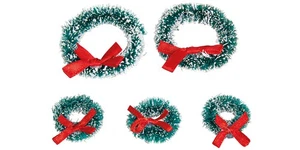 Ghirlande natalizie in miniatura, 5 pezzi, Ø 3 + 5 cm - Foto 1 di 8