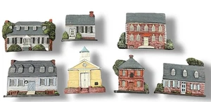 Brandywine Woodcrafts Shelf Sitters Craft Block Houses Lot of 7 Swan Tavern + - Picture 1 of 24