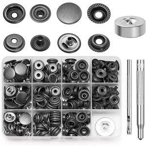 260x Druckknopf Edelstahl Set Persenning Plane Nähfrei Set Knöpfe mit Lochzange - Bild 1 von 6