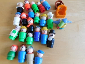 Vintage Fisher Price Little People Konvolut 25 Figuren - alle Typ Cowboy usw... - Bild 1 von 7