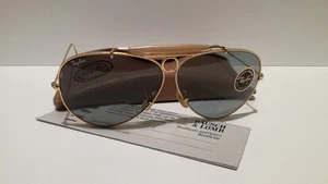 NOS VINTAGE B&L RAY BAN SHOOTER USA GOLD 62 mm. PHOTOBLUE - Imagen 1 de 12