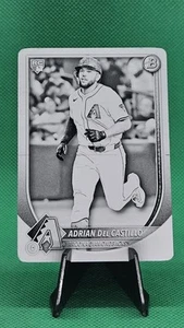 Adrian Del Castillo 2025 Bowman Baseball Black Printing Plate 1/1 Arizona Diamon - Picture 1 of 2