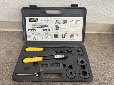 Juego de herramientas de prensado Apollo Pex con mordazas intercambiables y estuche Foto 1 de 4