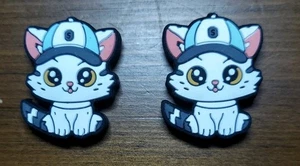 2 Katze (Baseball Kappe) Thema Fokus Perlen für Stifte, Schlüsselanhänger und andere Perlenbar Zum Selbermachen - Bild 1 von 1