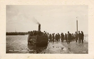 ECHTE FOTOGRAFISCHE POSTKARTE DER FÄHRE, KNOTT END, (BEI FLEETWOOD), LANCASHIRE - Bild 1 von 2