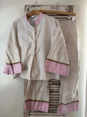 A7 Natori 100% Cotton Neutral Pink Pajamas Set Women’s Size L - Great Condition! - Image 1 of 4