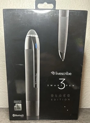 *NEW SEALED* Livescribe 3 Smartpen Black Edition Smart Pen Bluetooth Android/IOS - Image 1 of 4