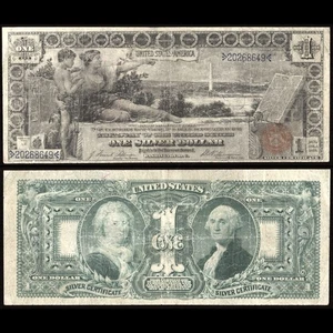 1896 $1 Educational Silver Certificate - Fr. 224 - F/VF - Picture 1 of 3
