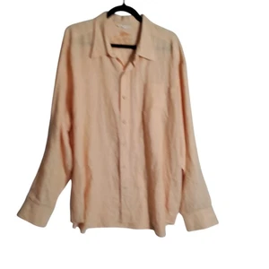 Tommy Bahama Shirt Mens  Orange Relax 100% Linen Button Up Beach Resort XXL - Picture 1 of 9